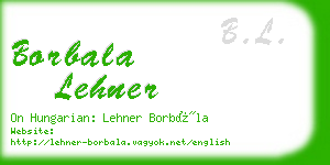 borbala lehner business card